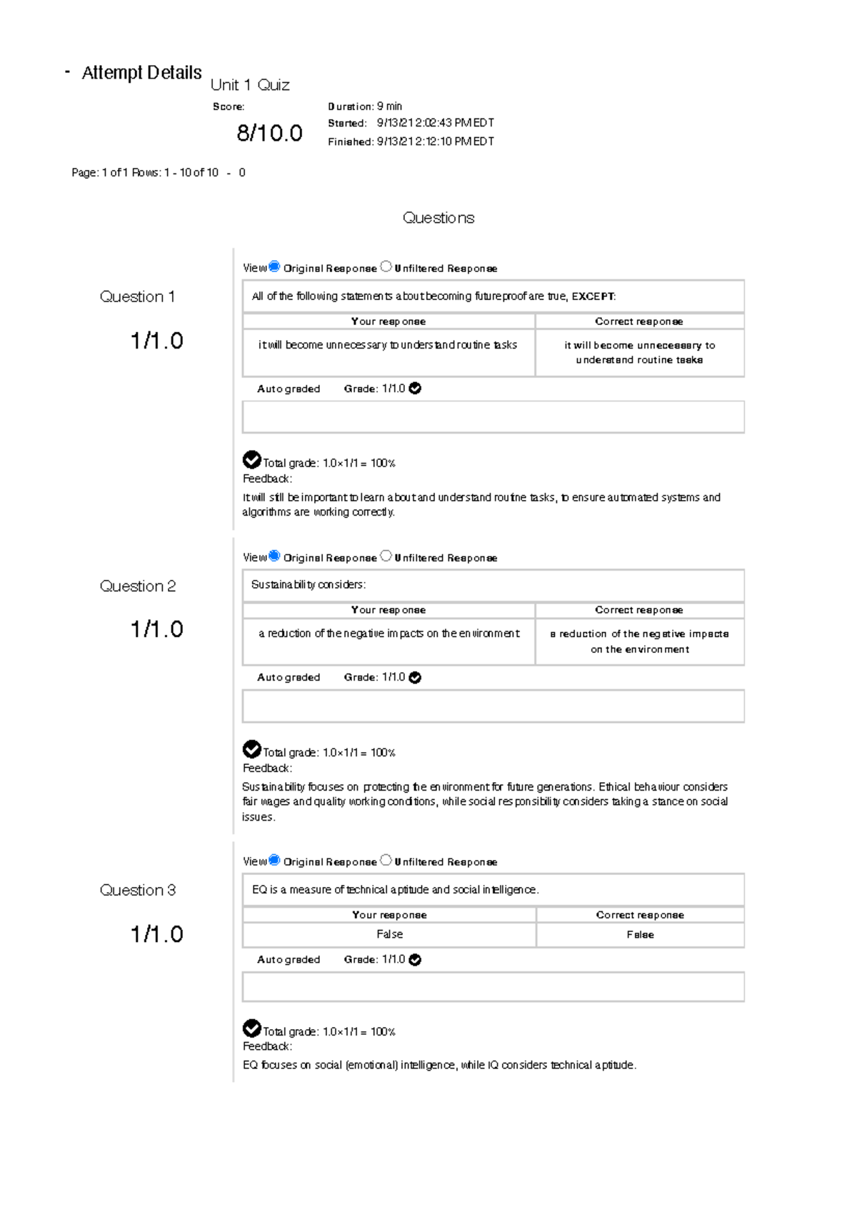 U1 - Summary Managerial Accounting - Page: 1 of 1 Rows: 1 - 10 of 10 ...