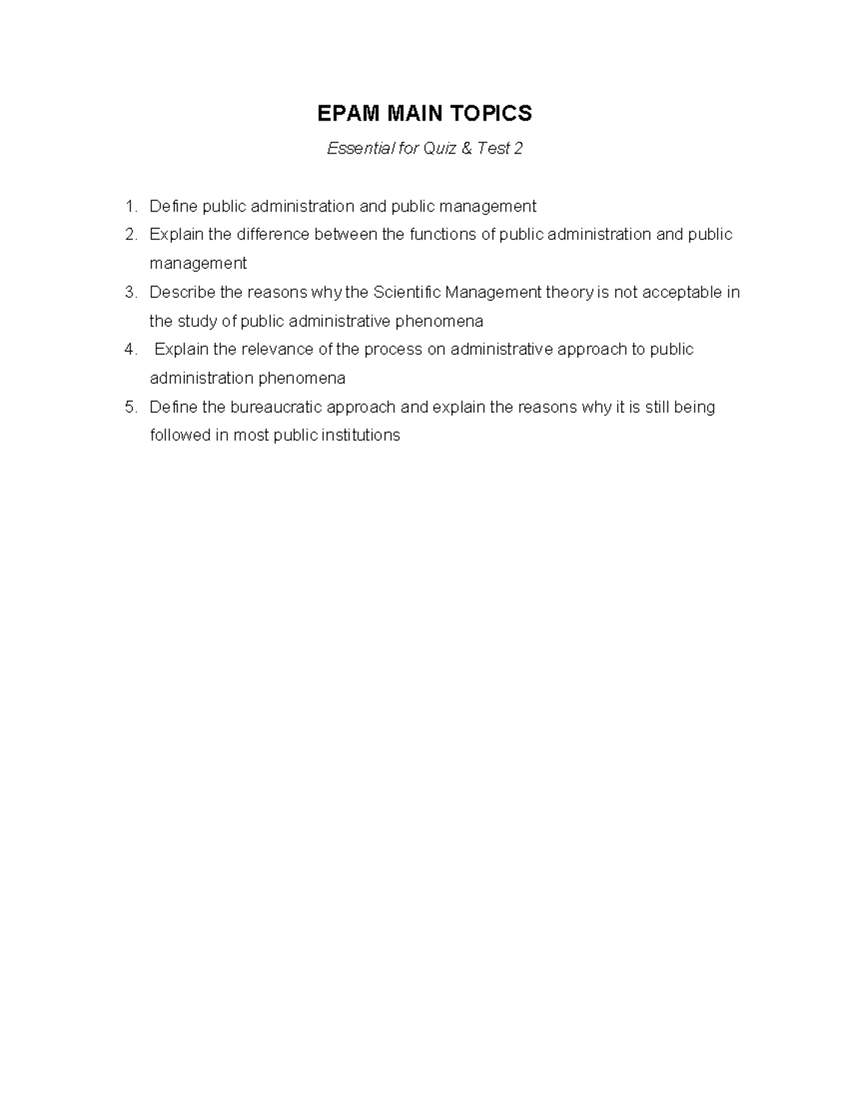 EPAM QUIZ & TEST 2 Topics - EPAM MAIN TOPICS Essential for Quiz & Test ...