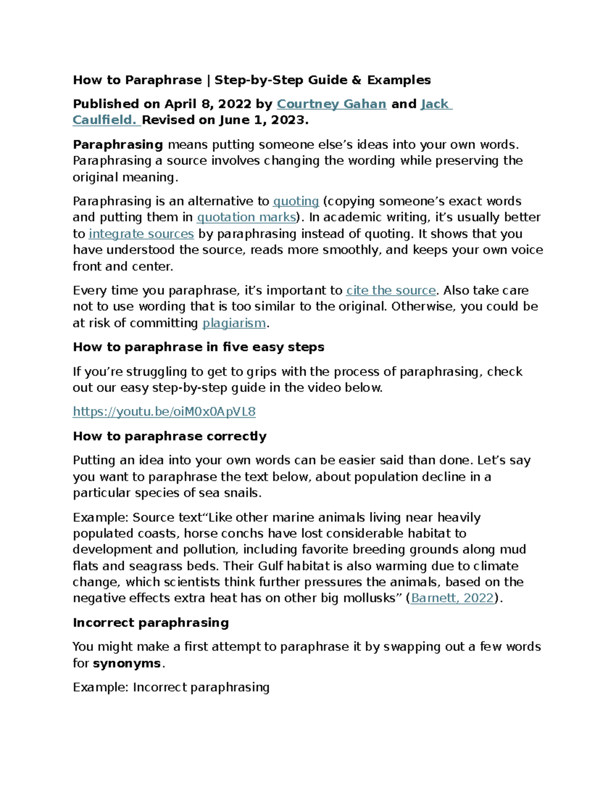 How to Paraphrase - Helpful Tips - How to Paraphrase | Step-by-Step ...