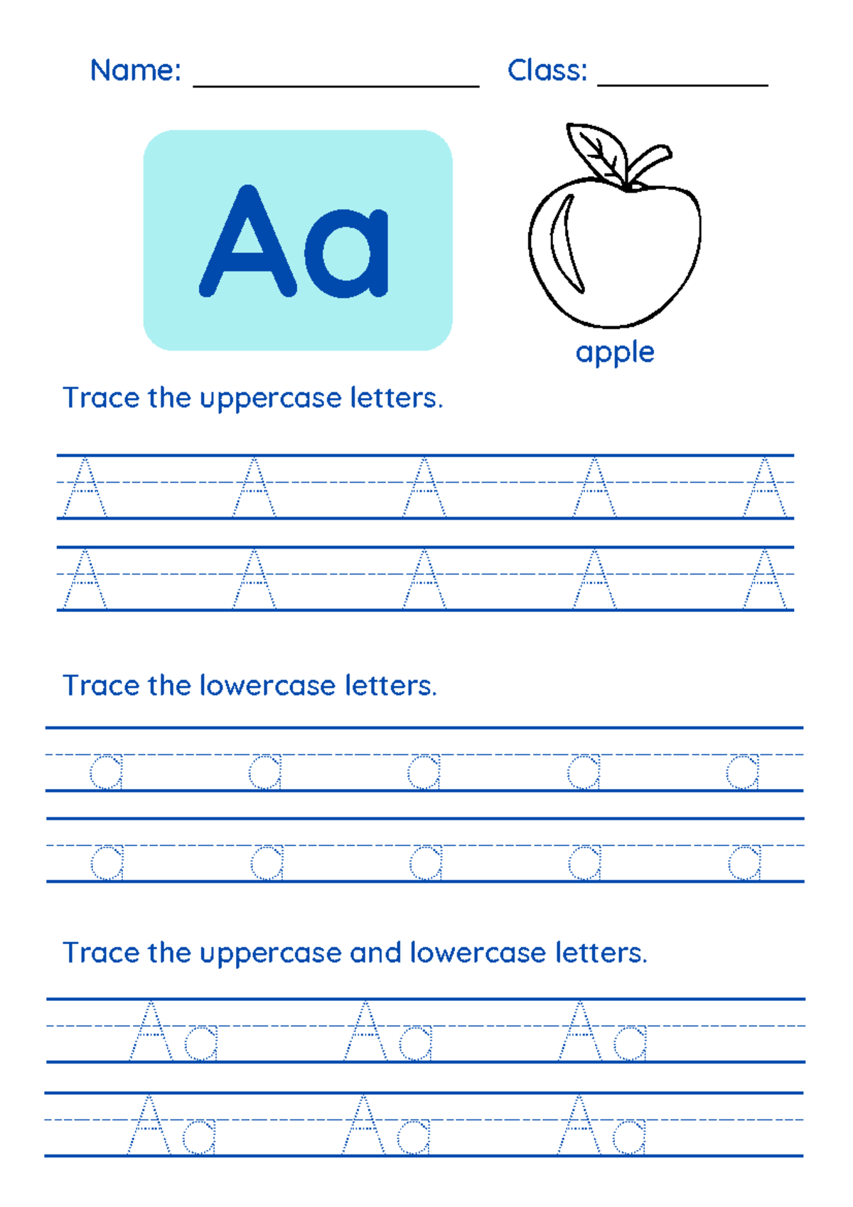 Letter Tracing Worksheet: Uppercase & Lowercase Letters - Studocu