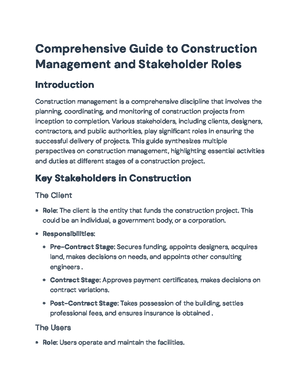 Construction Project Overview: Stages, Roles, and Processes - The ...