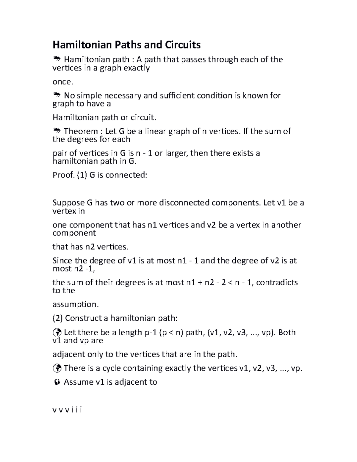 Hamiltonian Paths and Circuits notes - Hamiltonian Paths and Circuits ...
