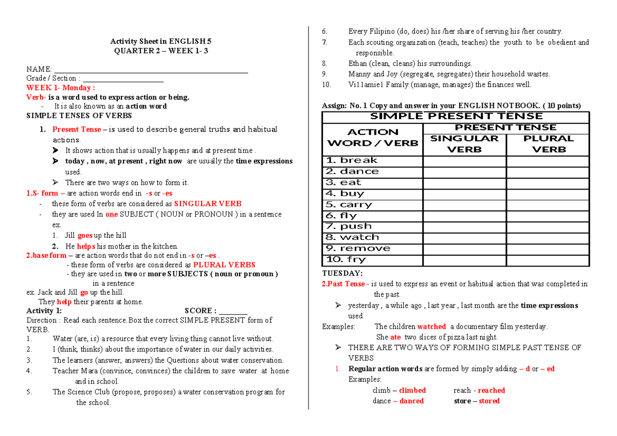 AS ENG Q2 W1 2 - Activity - Activity Sheet in ENGLISH 5 QUARTER 2 ...
