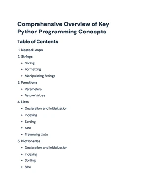 Python Programming - Study Notes & Assignments - Studocu