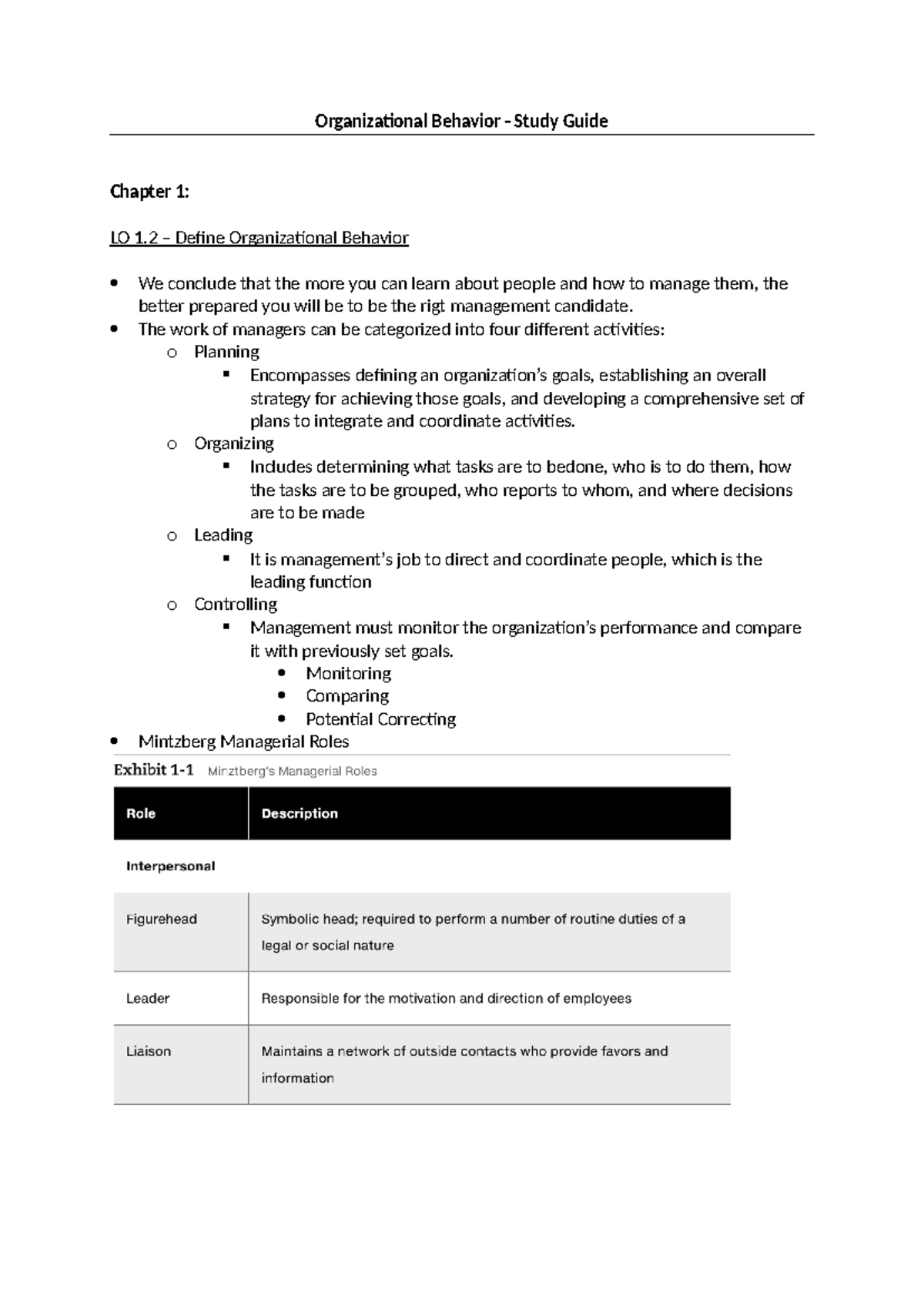 Organizational Behavior Study Guide: Key Concepts and Theories - Studocu