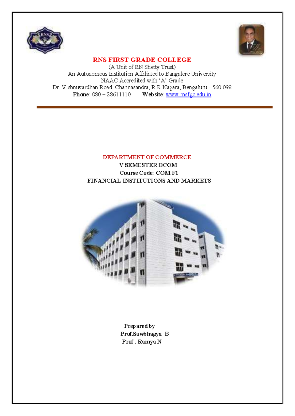 COM F1 Financial Institutions and Markets: Comprehensive Notes - Studocu