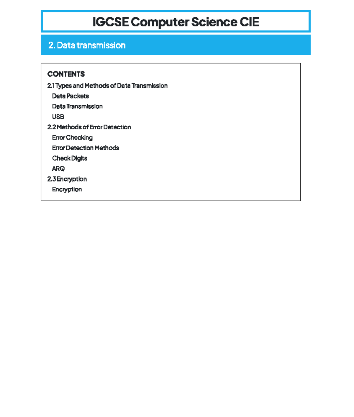 1008241350218216 - Chapter 2 CS notes - IGCSE Computer Science CIE 2 ...