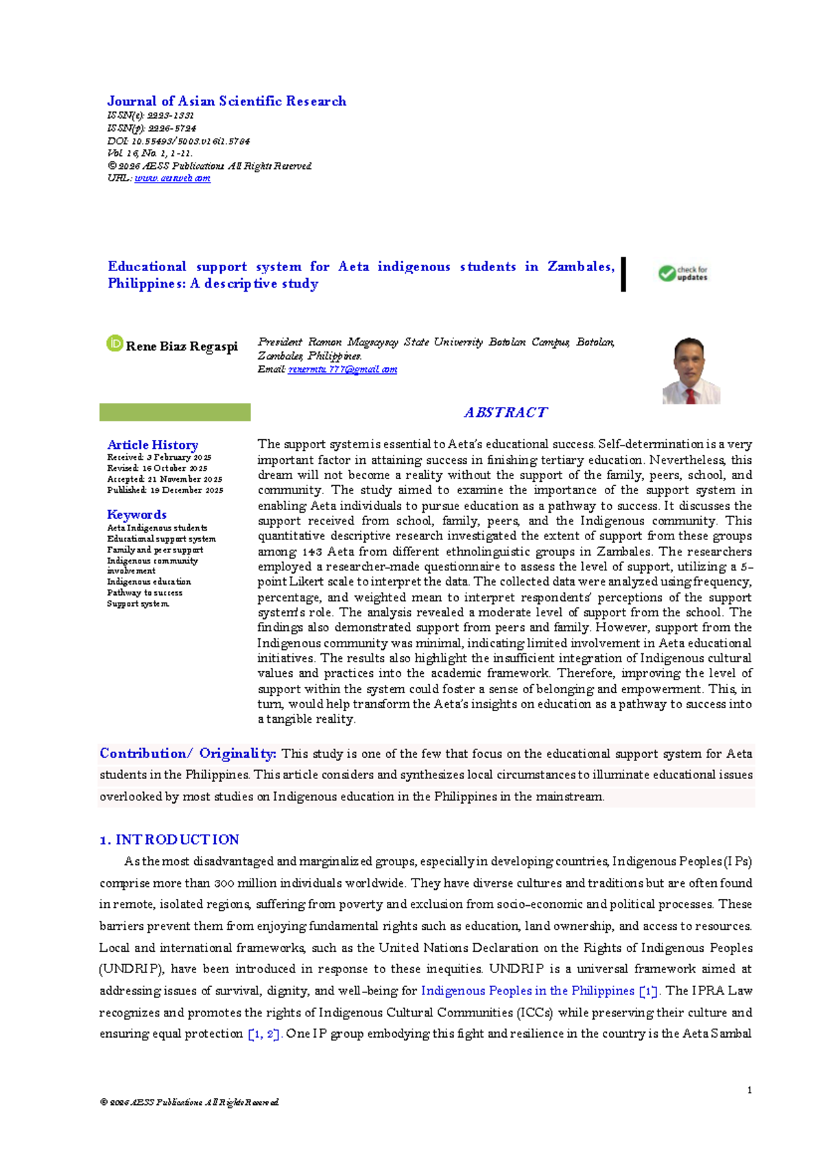 Educational Support Systems for Aeta Students in Zambales: A ...