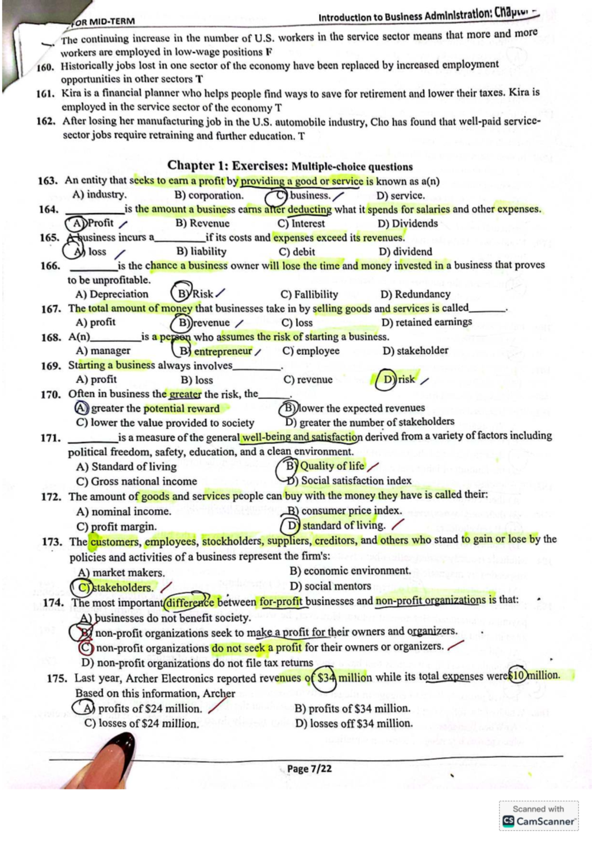 Introduction to Business Administration: Chapter 1 Review Notes - Studocu