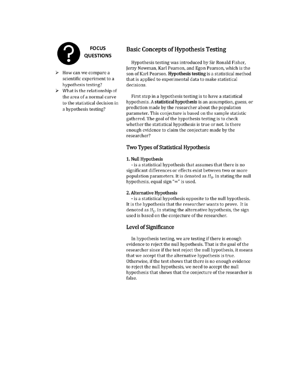 Basic- Concept-OF- Hypothesis- Testing - ? FOCUS Basic Concepts of ...