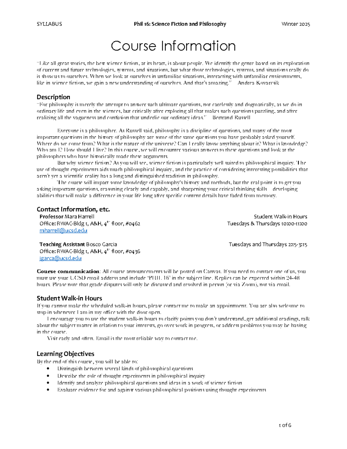 Course Information PHIL16WI25-1 - Course Information “Like all great ...
