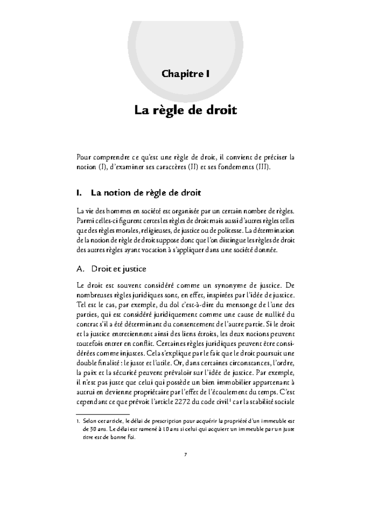 chapitre 1 Règle de droit , cour de licence 1 - Droit privé - Studocu