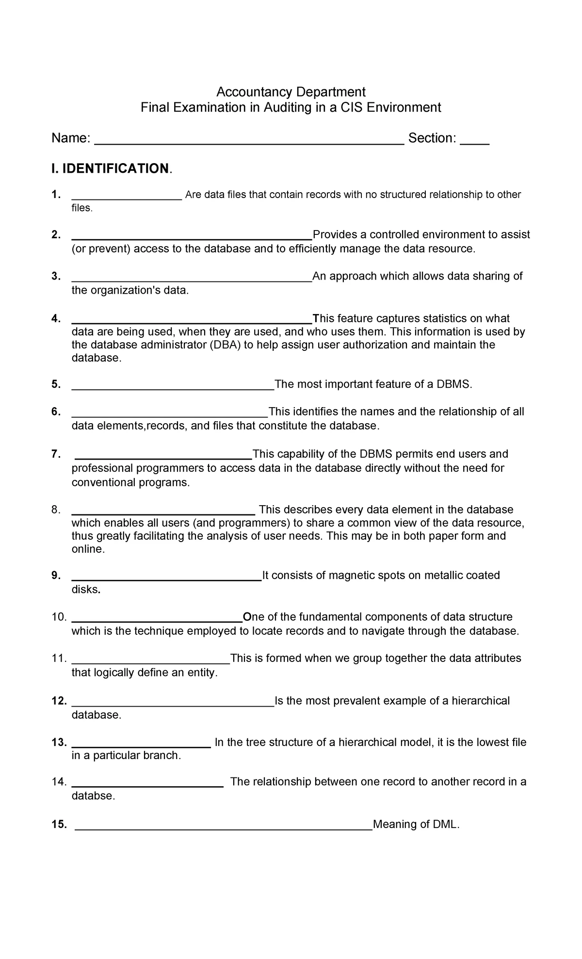 CIS Audit CH1: Overview of Auditing & Internal Control Systems - Studocu