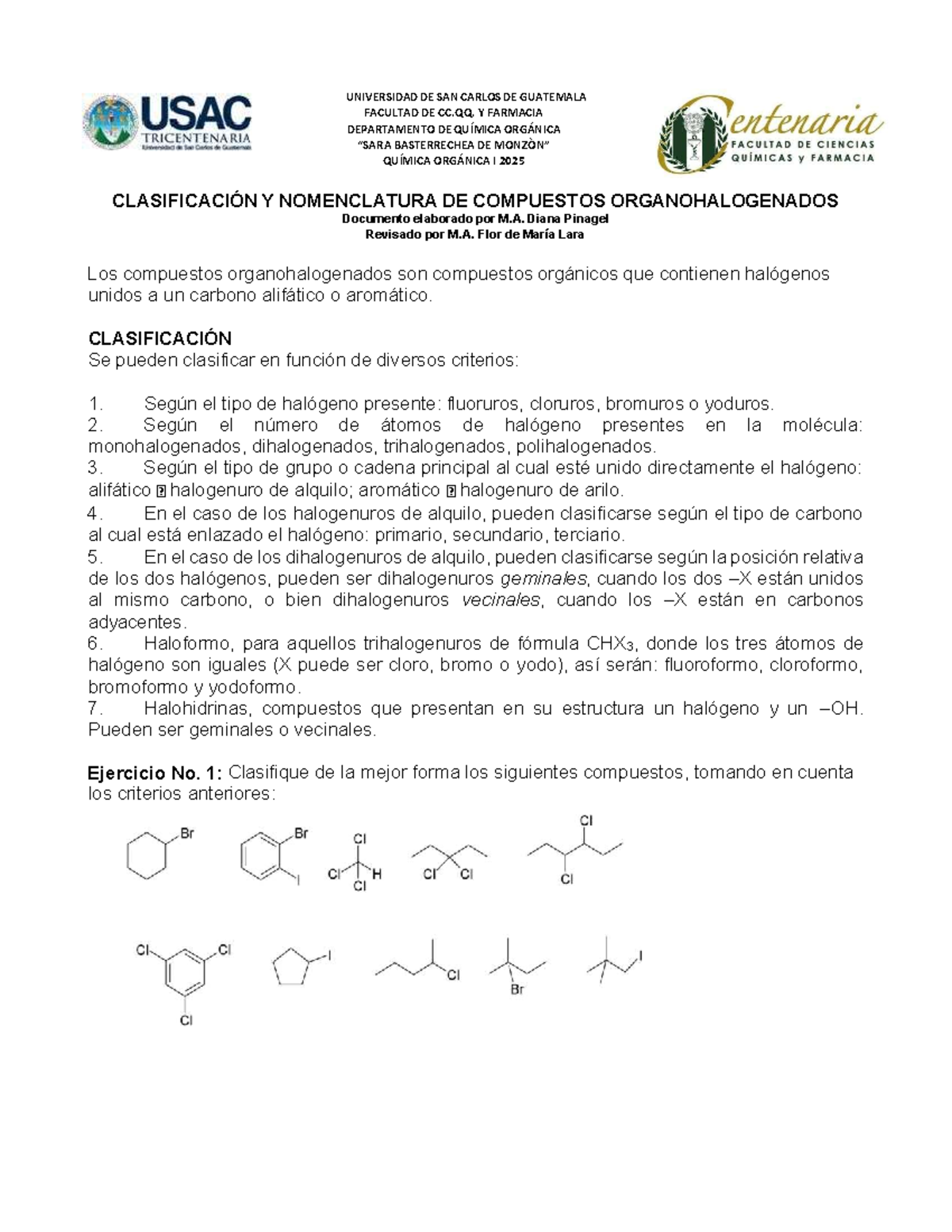 Clasificación y Nomenclatura de Halogenuros de Alquilo y Arilo ...