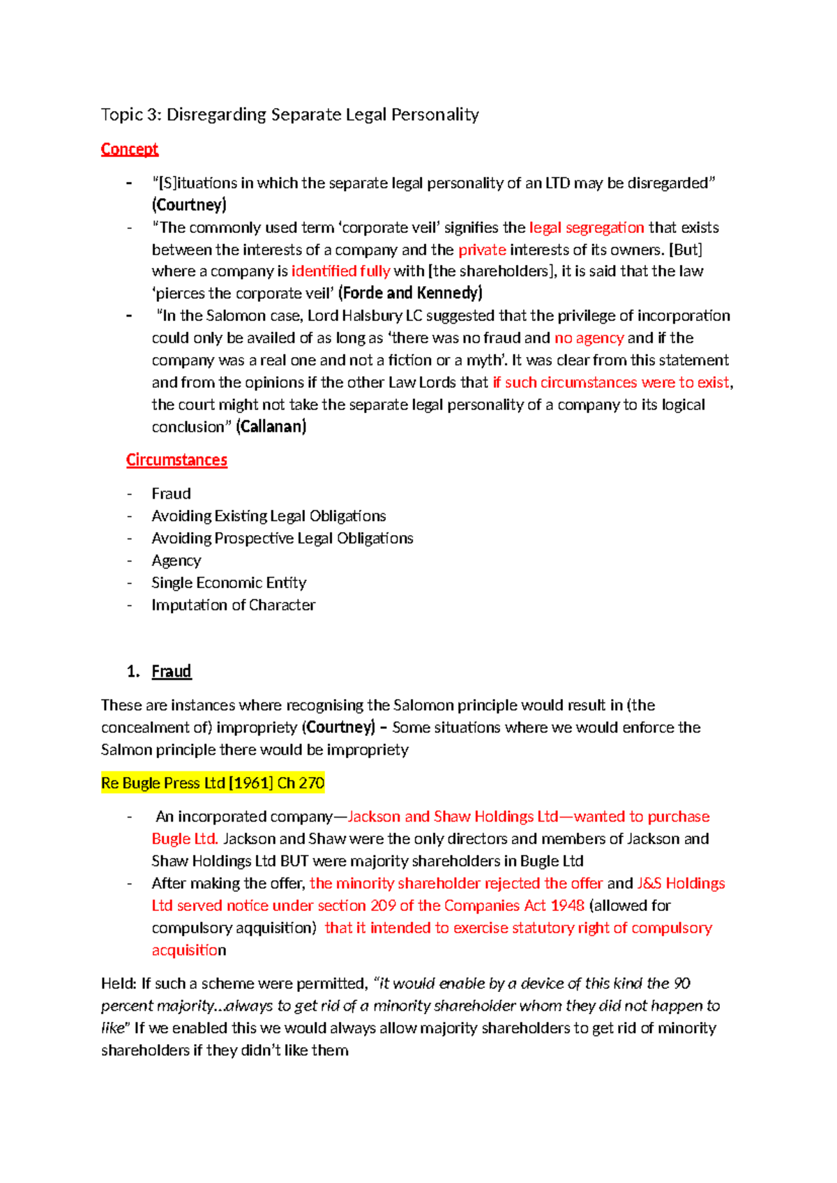 3. Disregarding Separate Legal Personality: Key Legal Concepts and ...