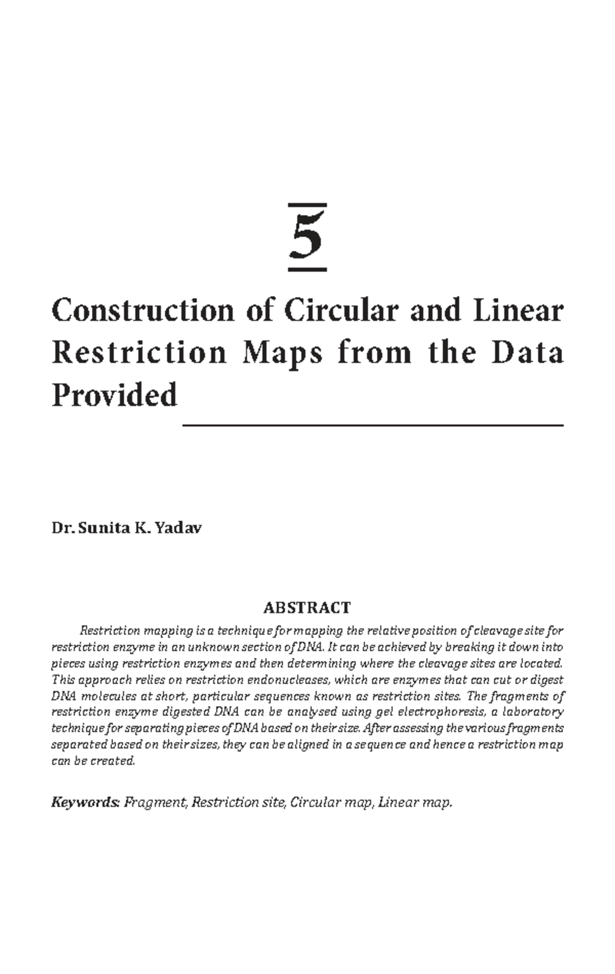 Construction of Circular and Linear Restriction Maps - Notes - Studocu