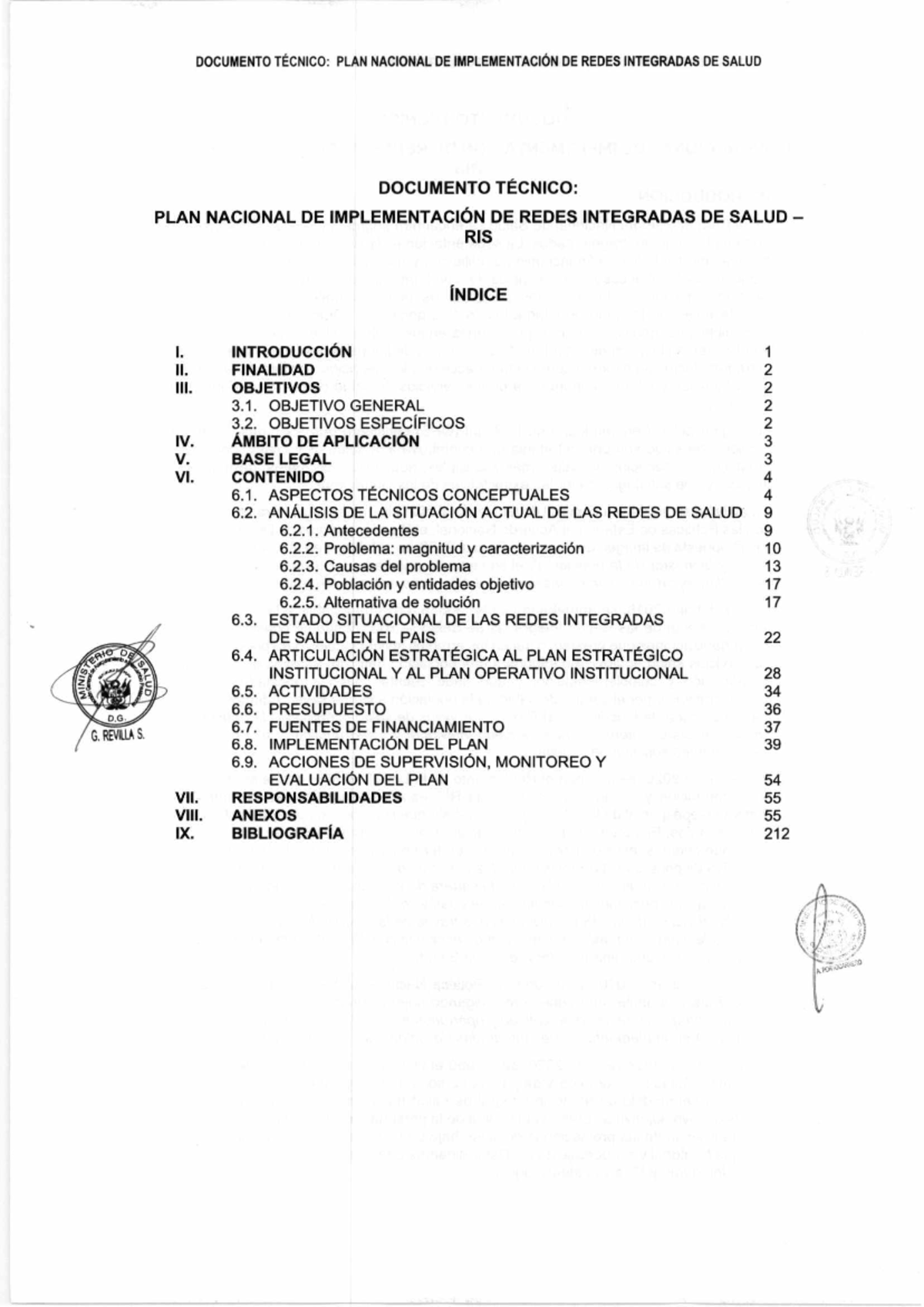 Plan Nacional de Implementación de Redes Integradas de Salud RIS - Studocu