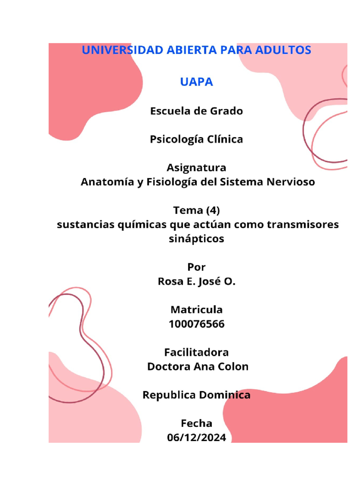 Anatomía y Fisiología de Neurotransmisores y Sinapsis - - Studocu