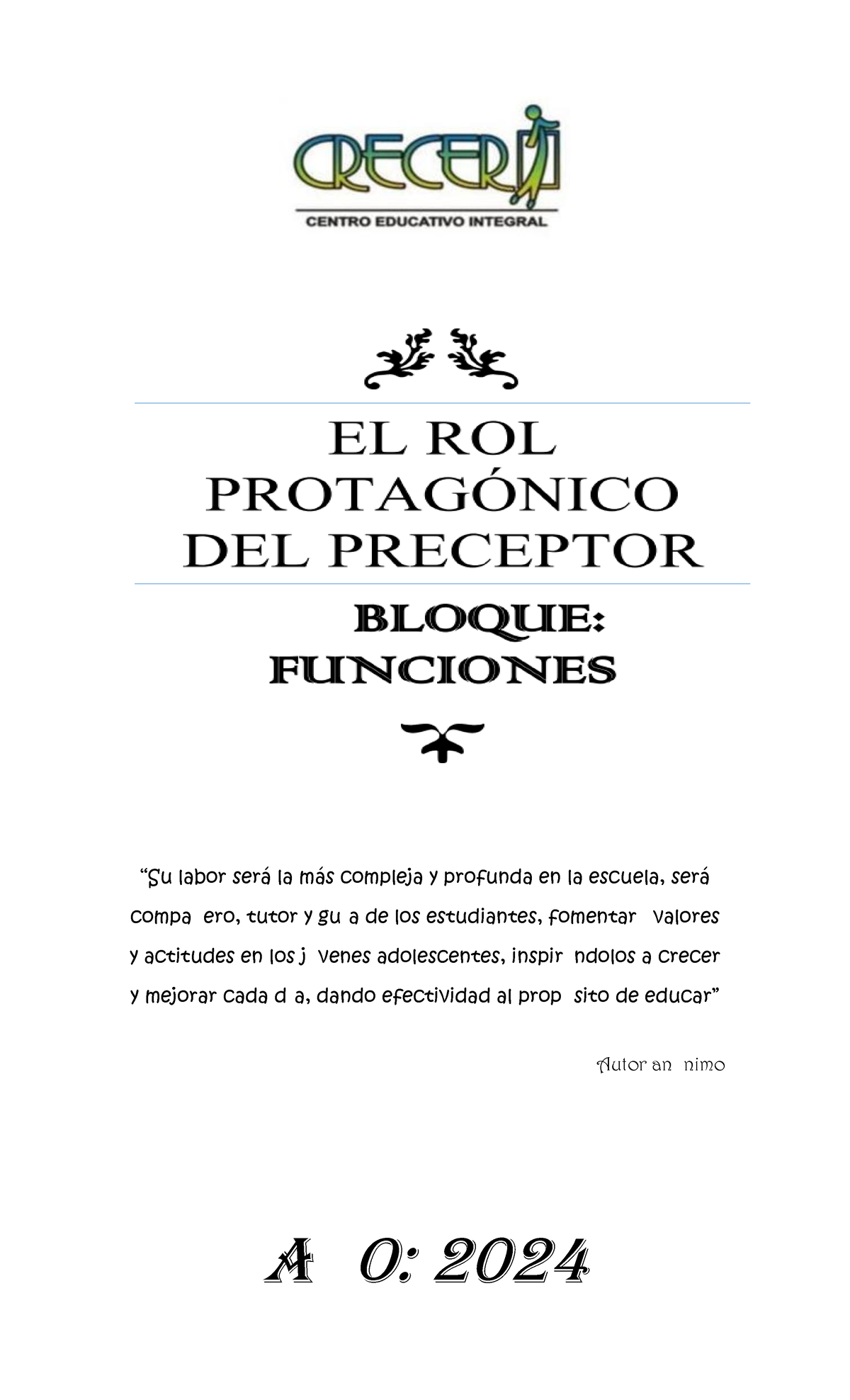 Rol del Preceptor: Funciones y Desafíos en la Educación Secundaria - Document Preview