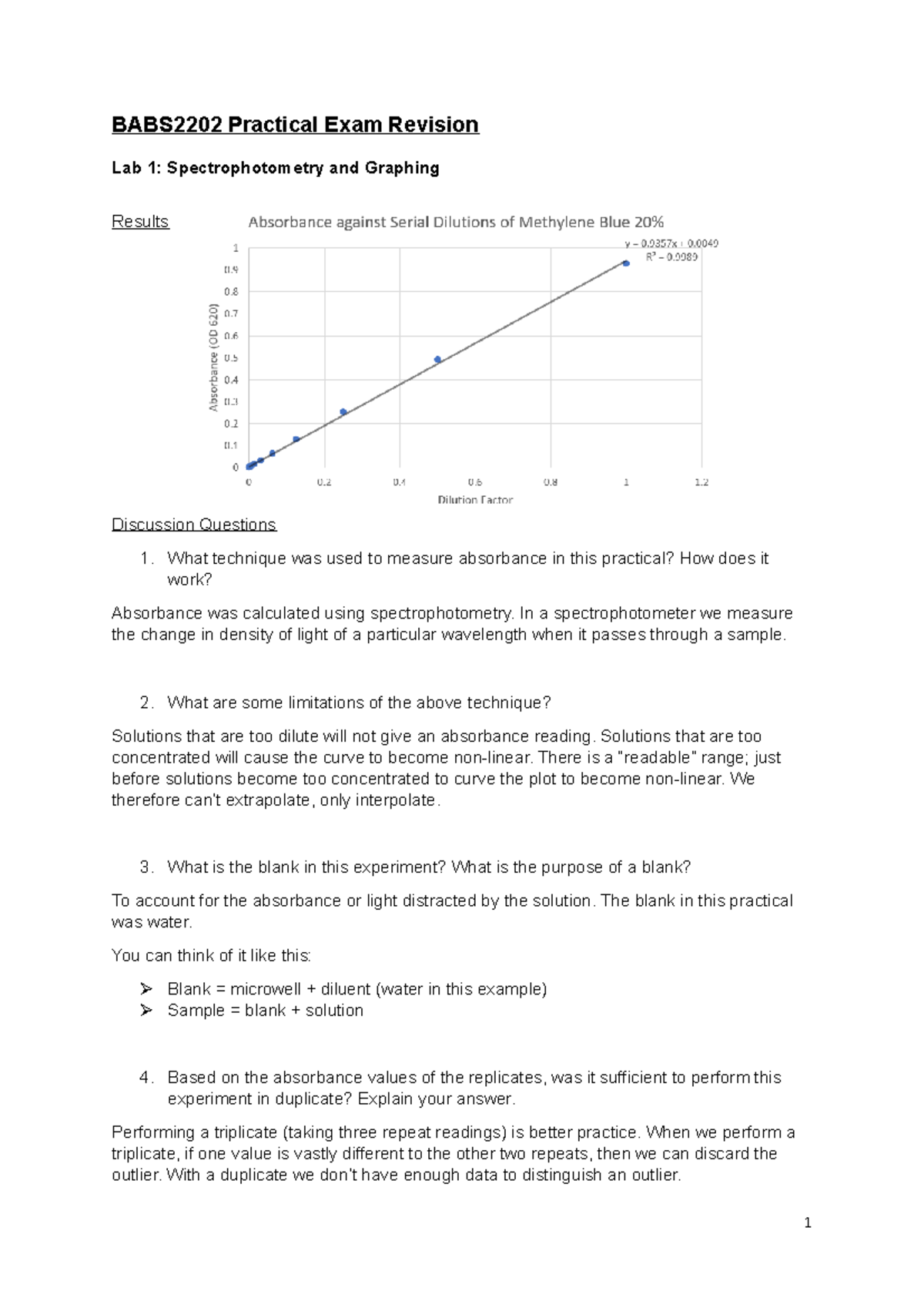 BABS2202 Practical Exam Revision Notes and Key Concepts - Studocu
