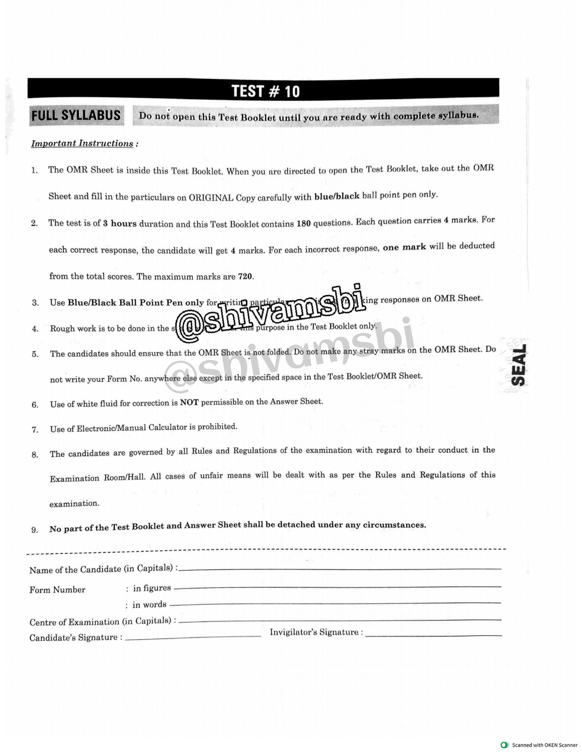 STAR NEET MOCK TEST PAPER - 10 Full Syllabus Review - Studocu