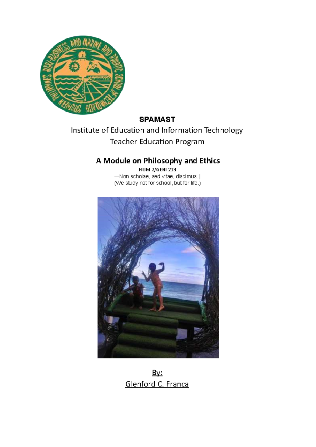 Module in Ethics by GCFpdfnew - SPAMAST Institute of Education and ...