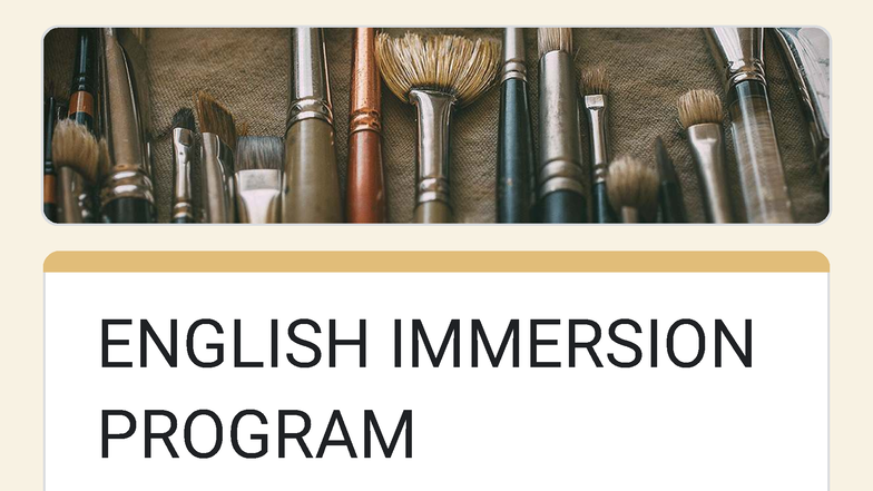 English Immersion Program Entrance Exam - Reading Comprehension 2025 ...