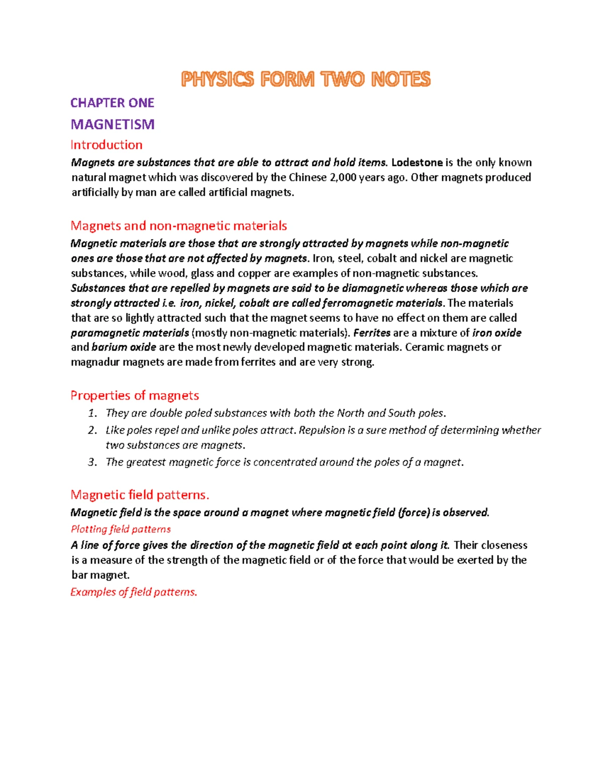 Physics F4 Term 1 2025 Paper 2 Questions and Answers - Studocu