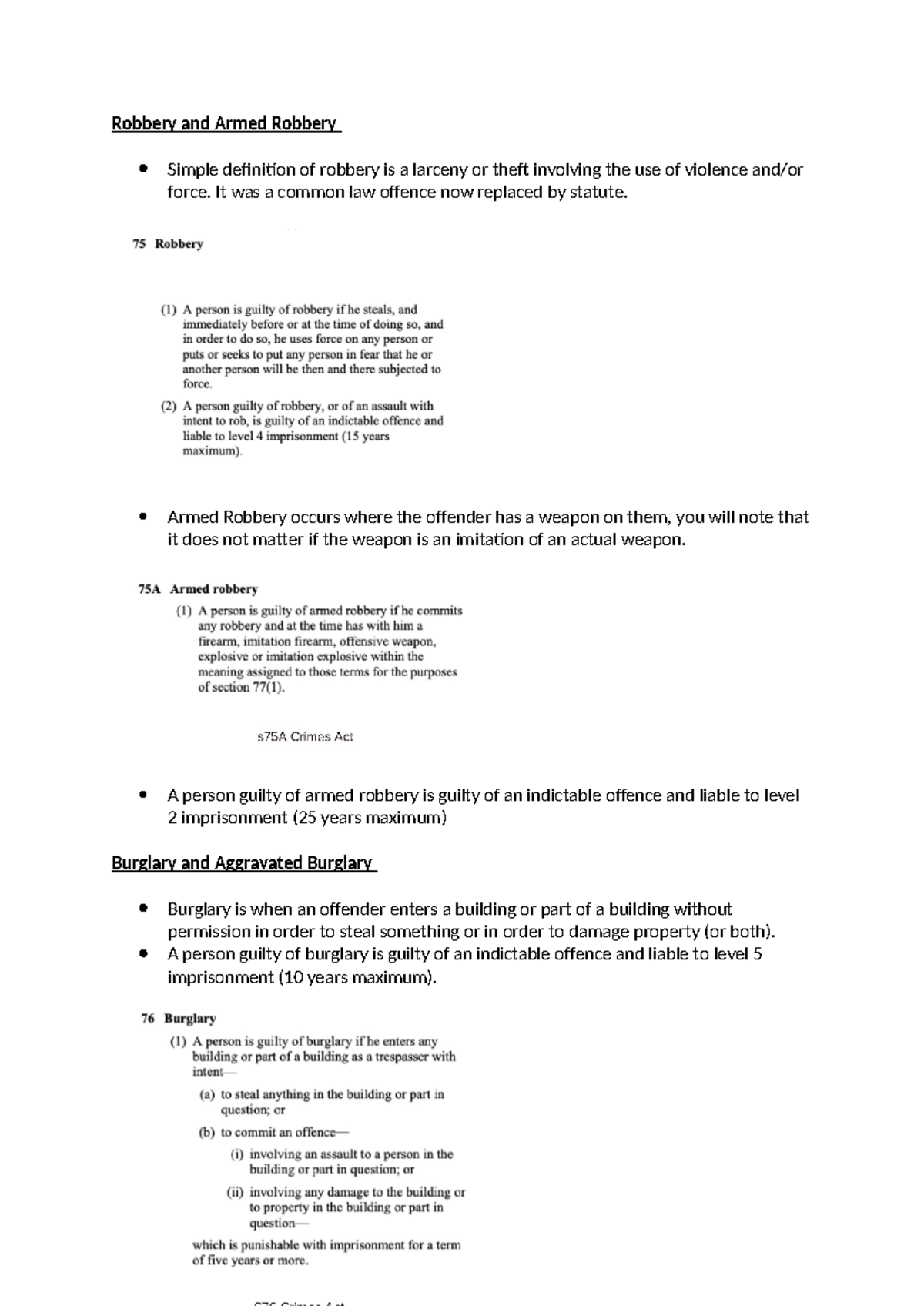 Robbery and Armed Robbery - It was a common law offence now replaced by ...