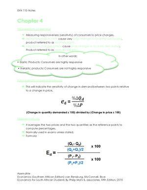EKN 110 Chapter 4 - Economic Costs and Production Notes - Studocu