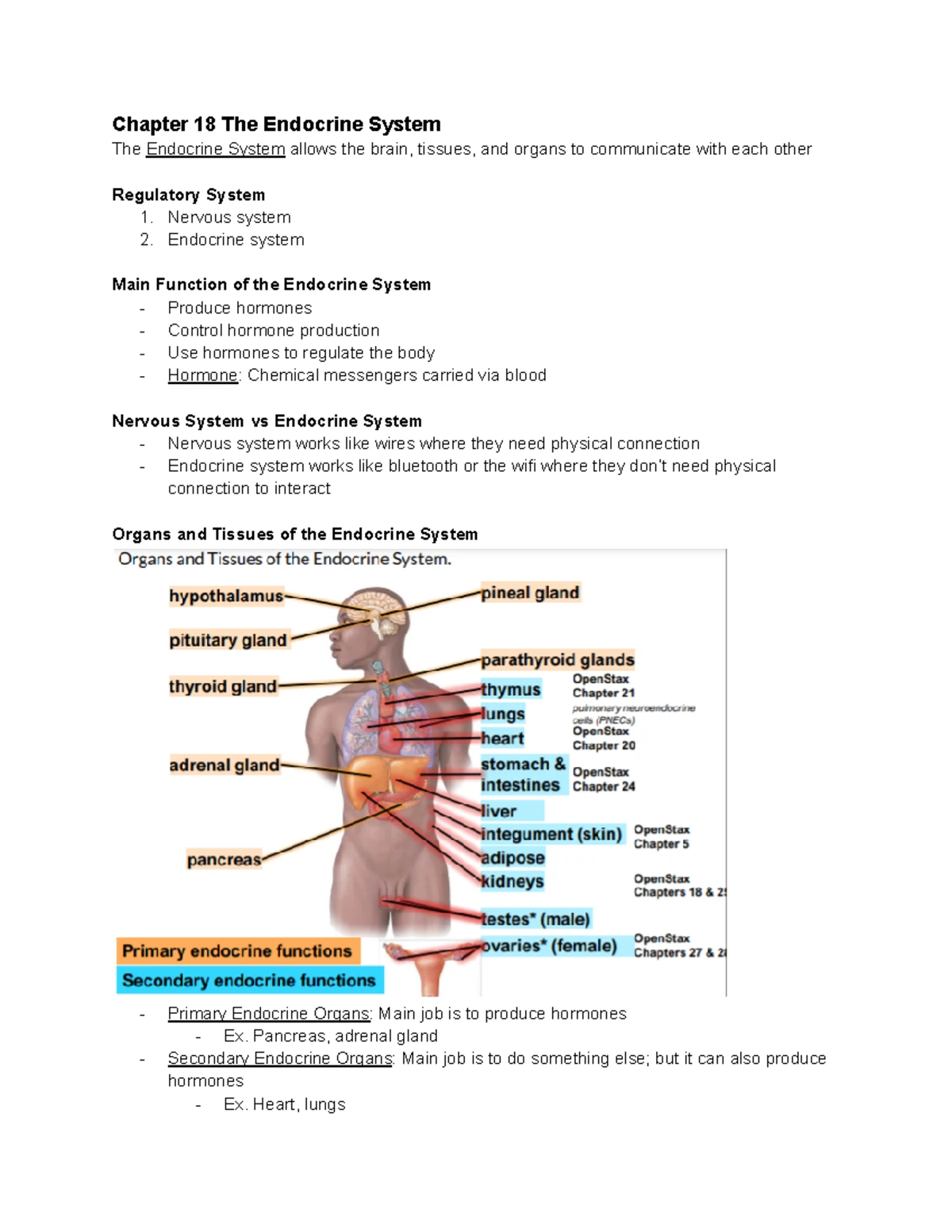 PHYL 142 Exam 1 Hormones and Endocrine System Study Guide - Studocu