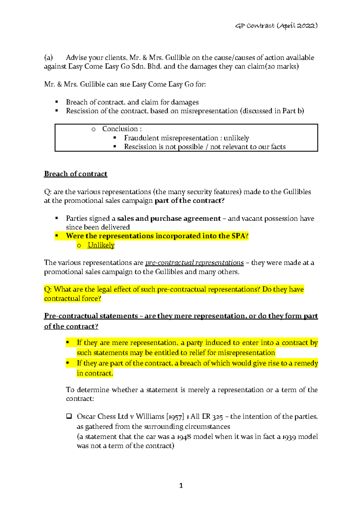 GP Contract Case Study Analysis (April 2022) - Studocu