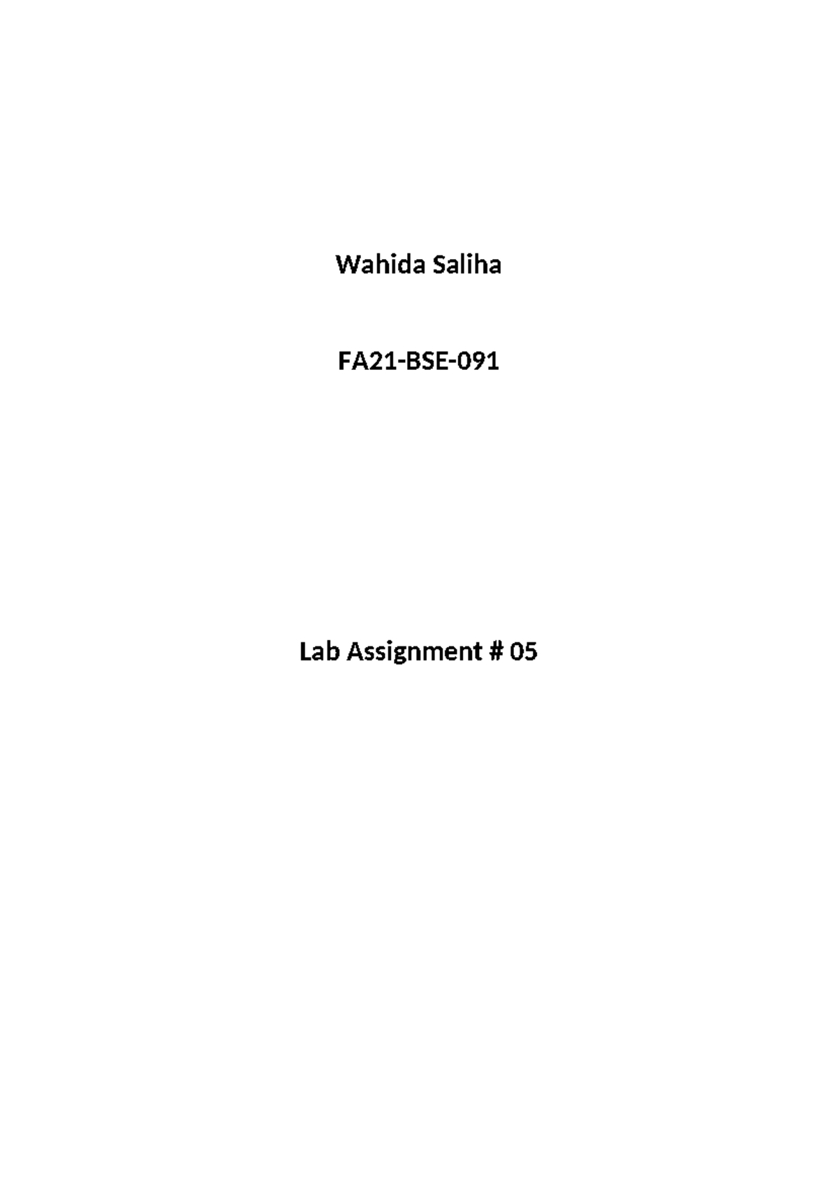 Wahida Saliha FA21-BSE-091 Bioinformatics LAB 1 - Introduction to ...