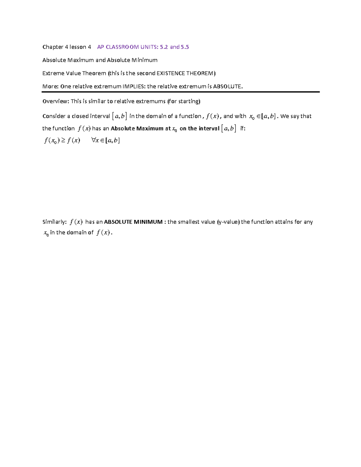Chapter 4 lesson 4 AP Classroom Units 5 2 and 5 5 - Chapter 4 lesson 4 ...