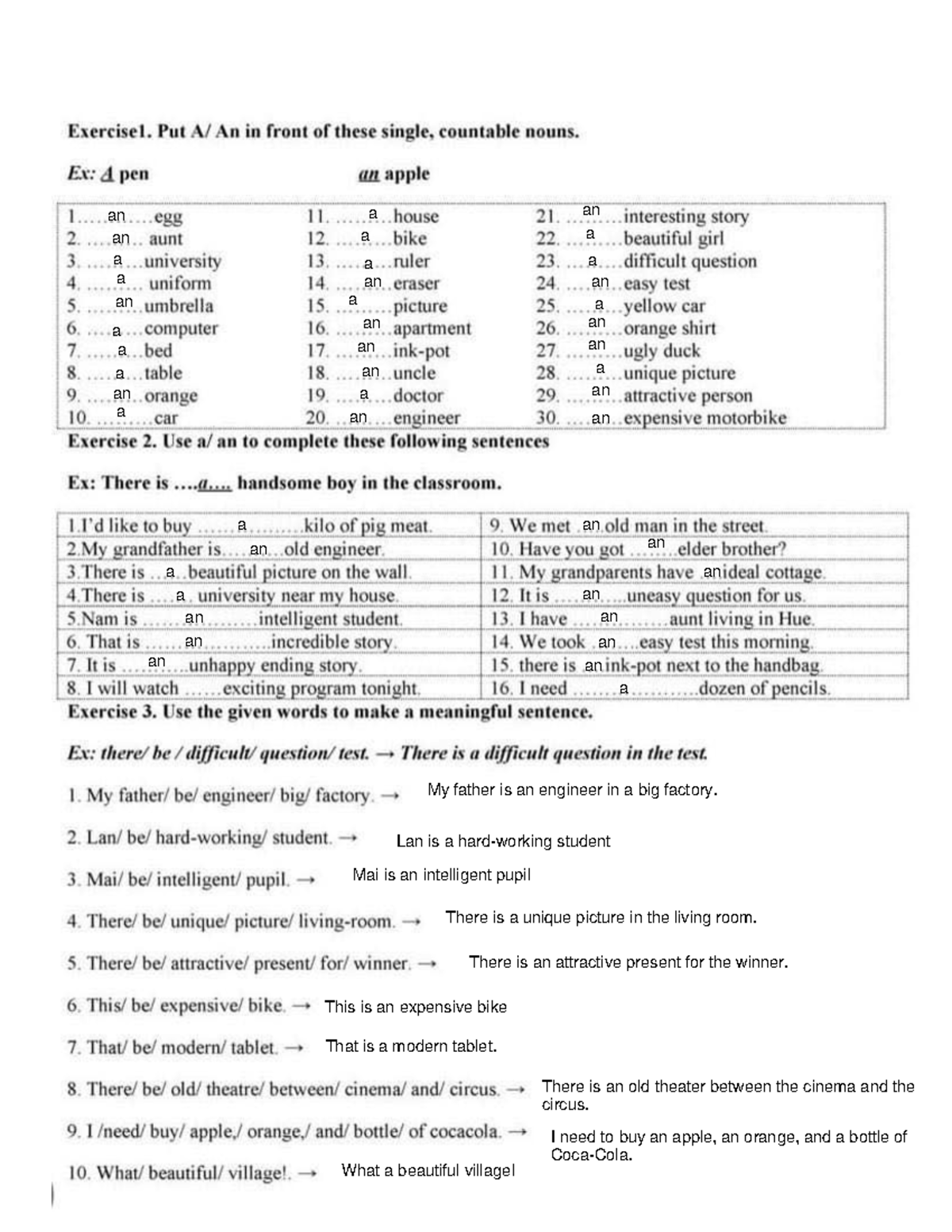 Bài Test - Vocabulary and Sentence Structure Practice - Studocu