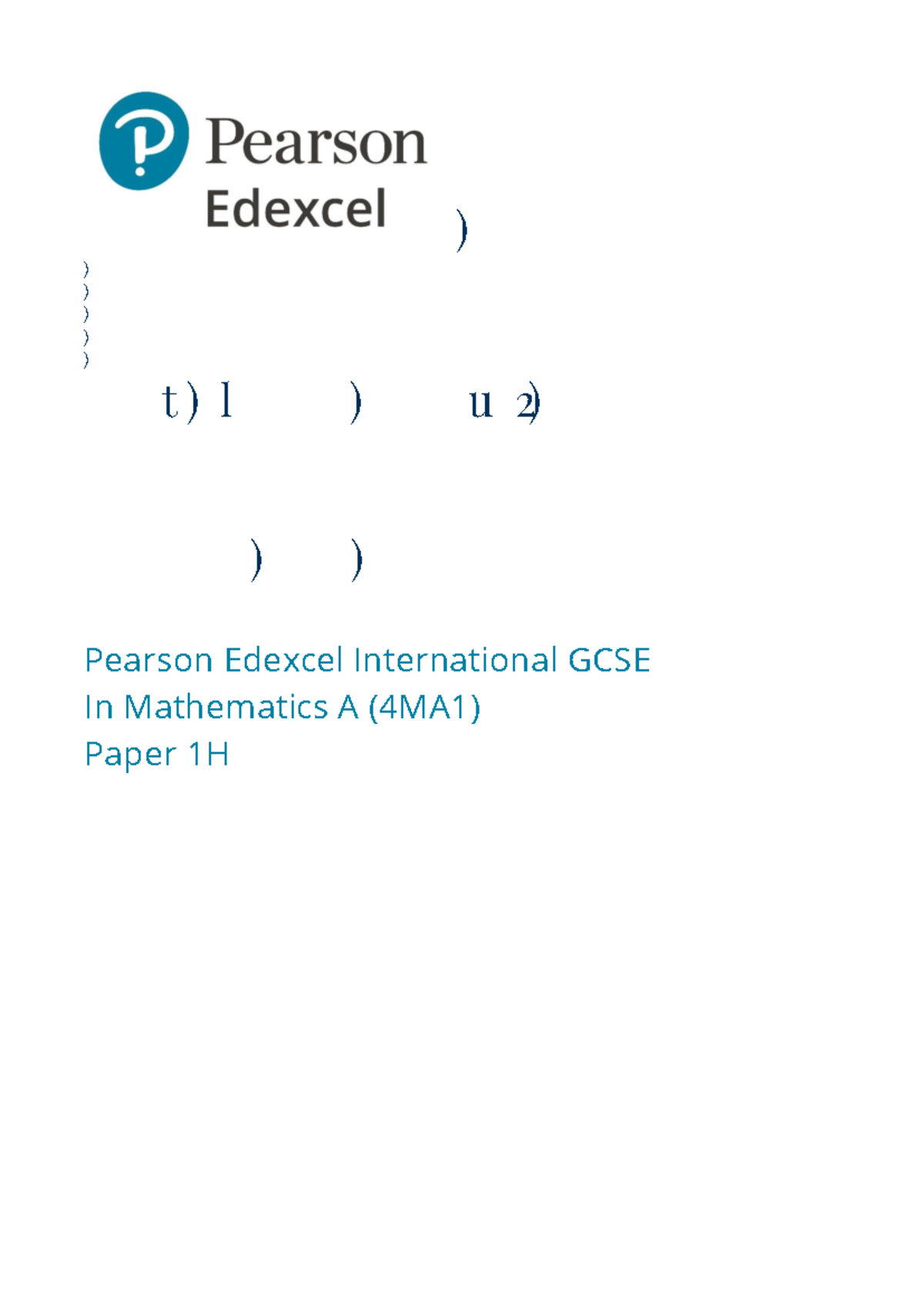 significant cigarettes igcse mark scheme Mark Scheme (Results) Summer 2022 Pearson Edexcel International GCSE Maths  A