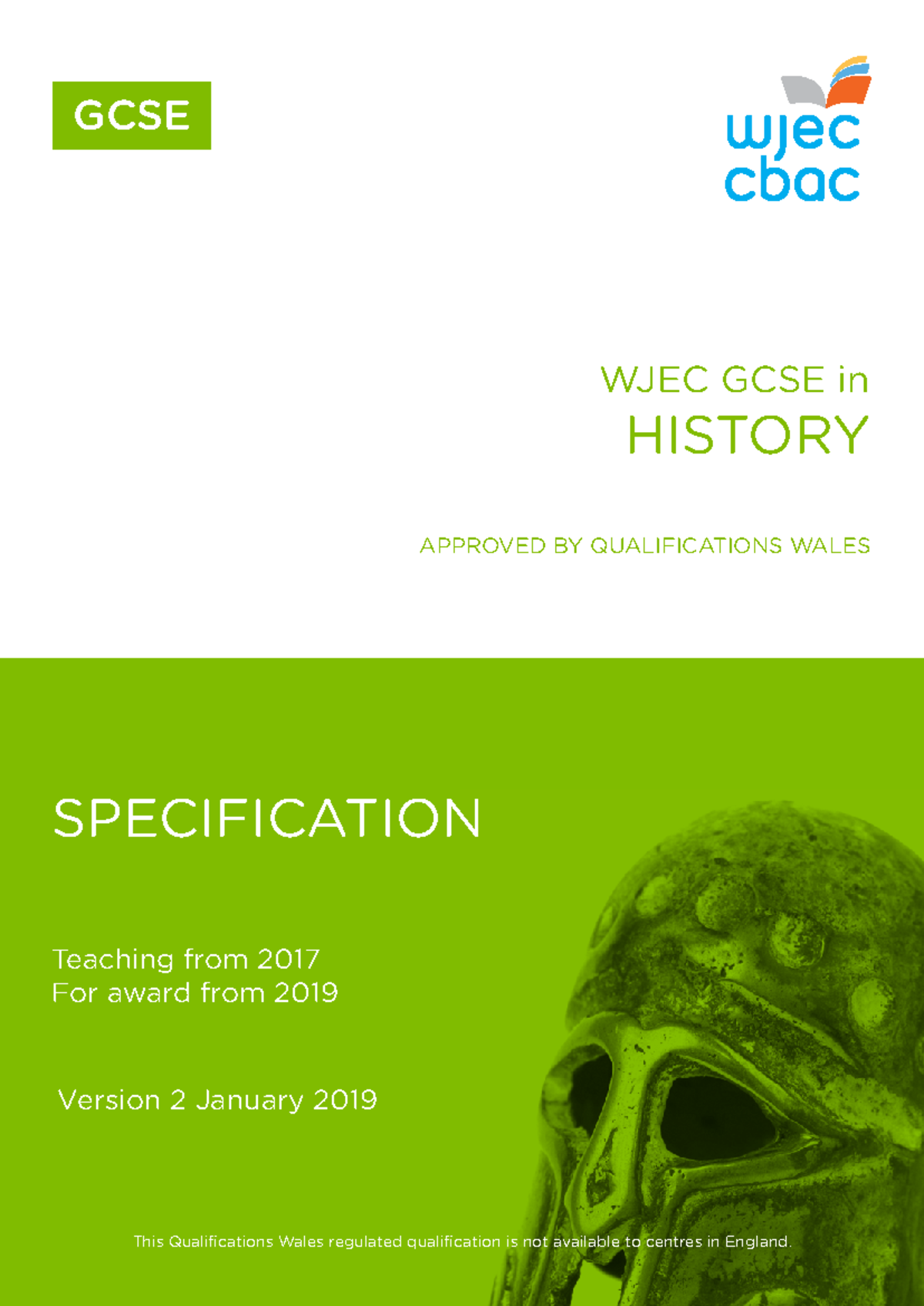 WJEC GCSE History Spec (2017): Comprehensive Overview and Assessment ...