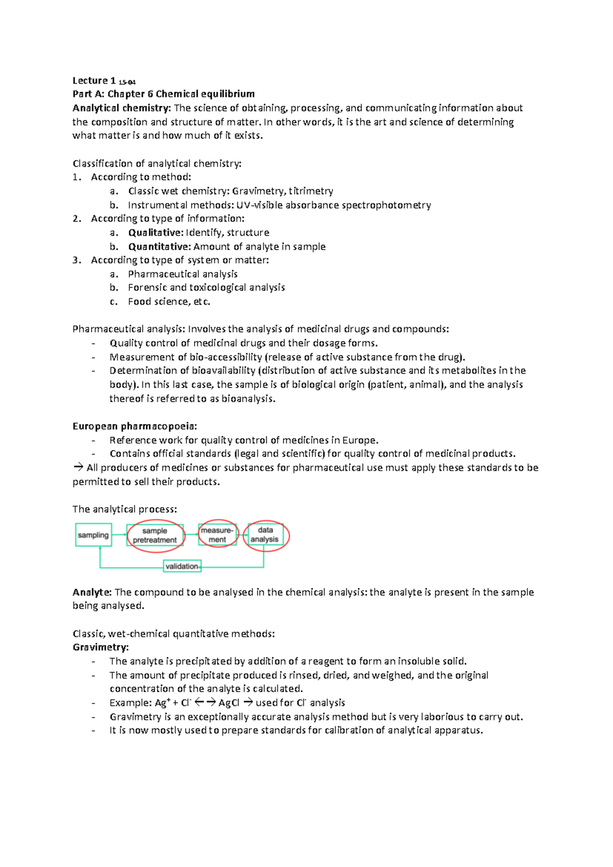 Pharmaceutical Analysis A: Lecture Notes on Chemical Equilibrium and ...