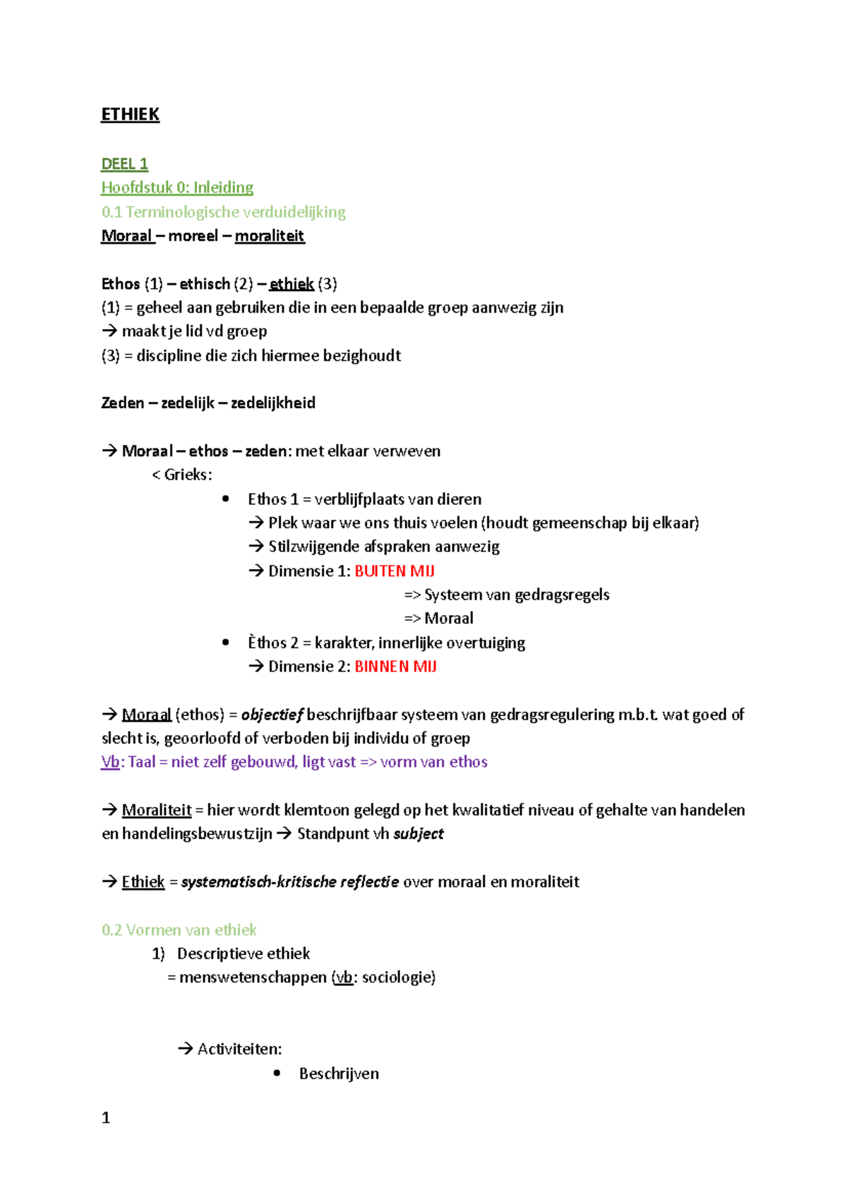Ethiek Samenvatting: De Belangrijke Concepten en Theoretische ...