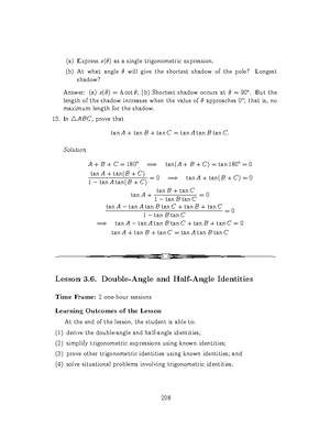Trigonometry Notes 2: Circular Functions & Reference Angles (Lesson 3.2 ...