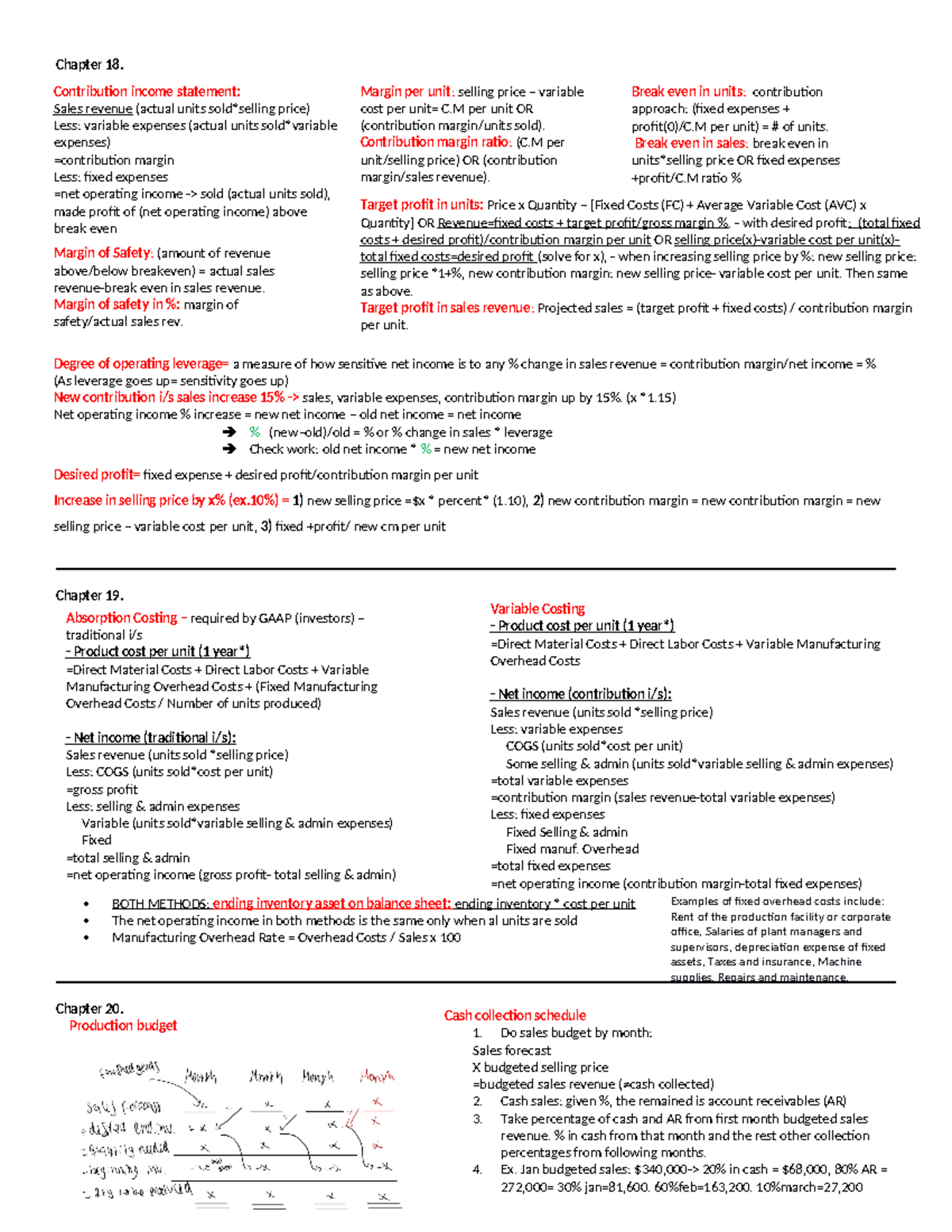 ACC 212 Exam 2 Study guide - Chapter 18. Chapter 19. BOTH METHODS ...