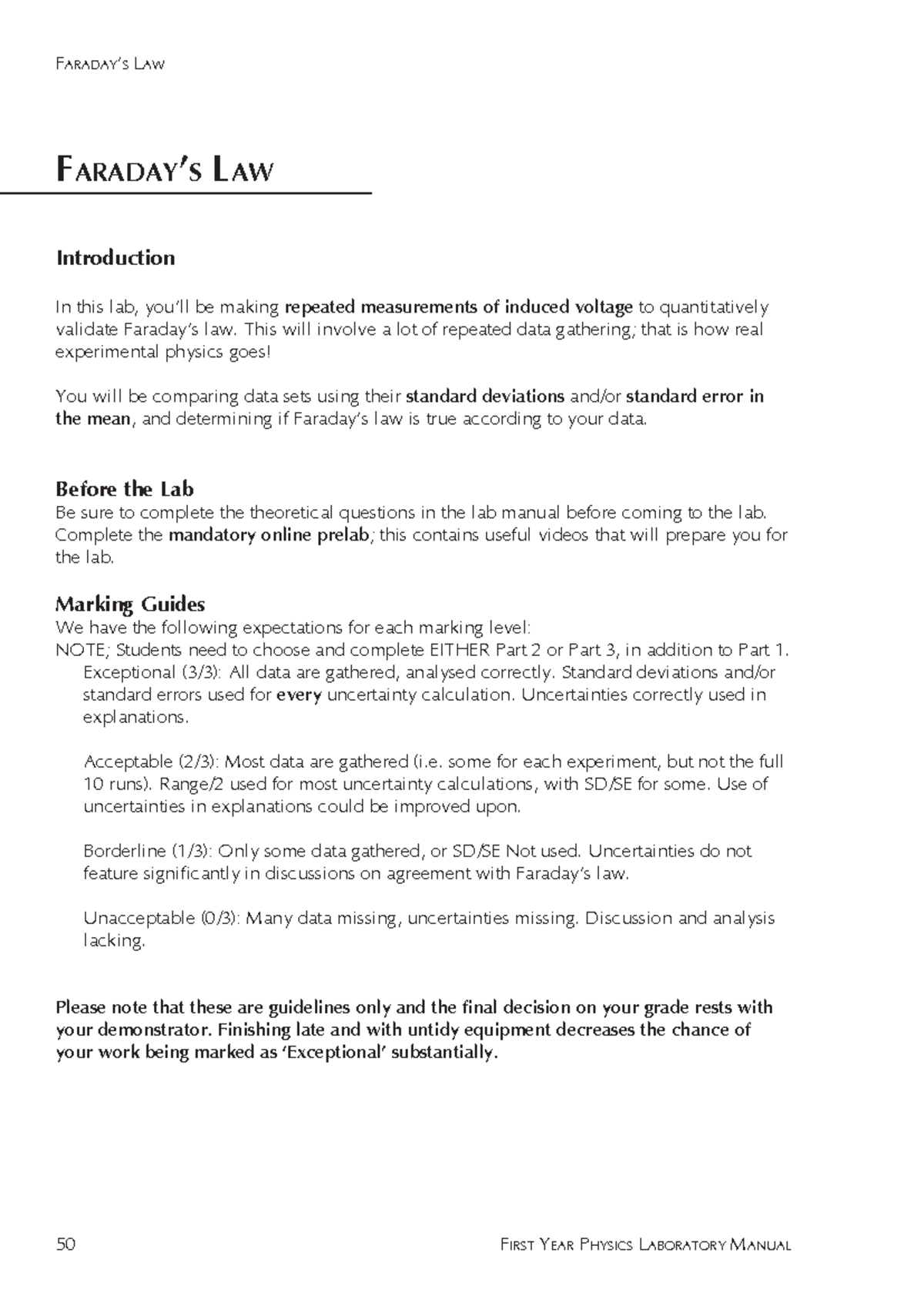 Faraday's Law PHYS1B Lab Manual - FARADAY’S LAW Introduction In this ...