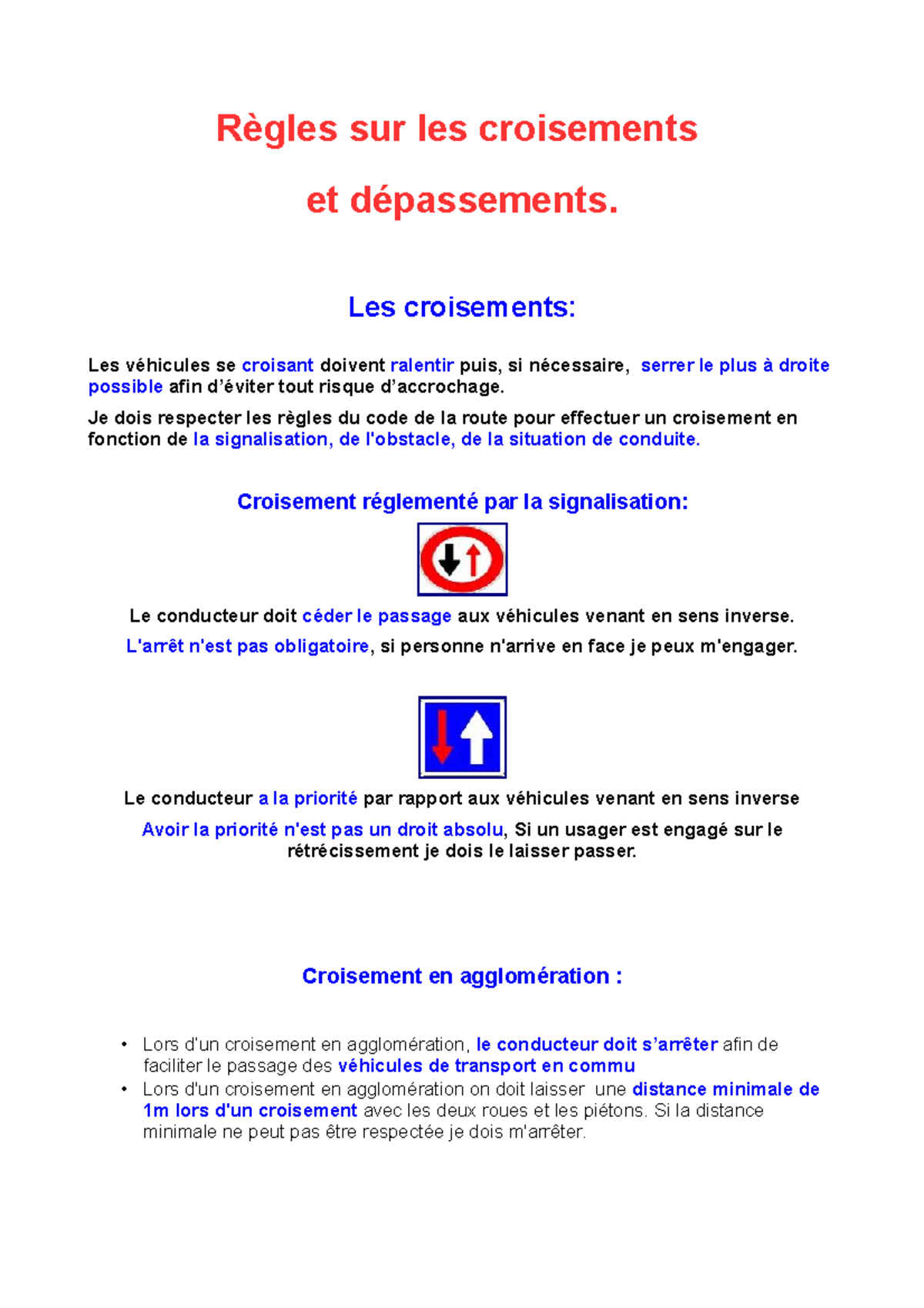 Code Route Nouvelles Règles 2026