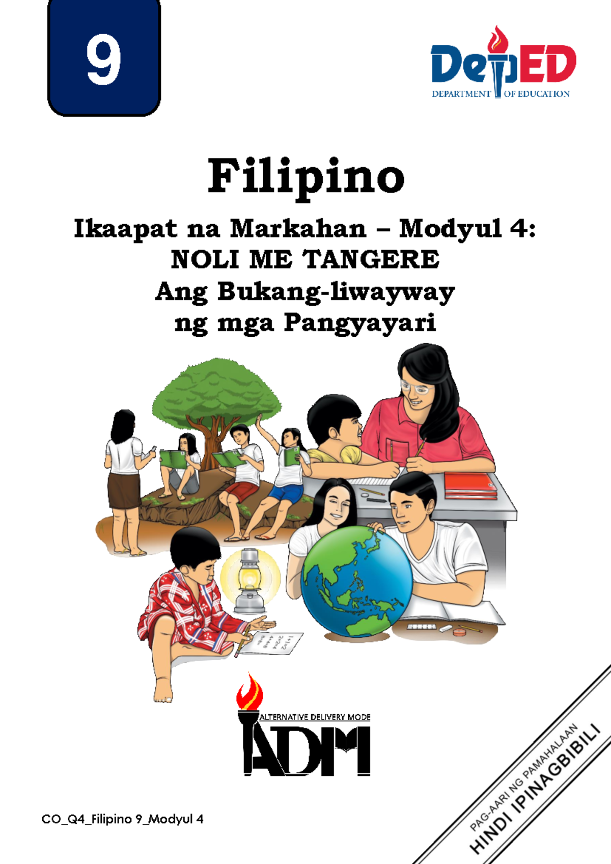 FIL9-Q4-MOD4: Modyul 4 ng Filipino - Noli Me Tangere Kabanata 1-14 - Document Preview