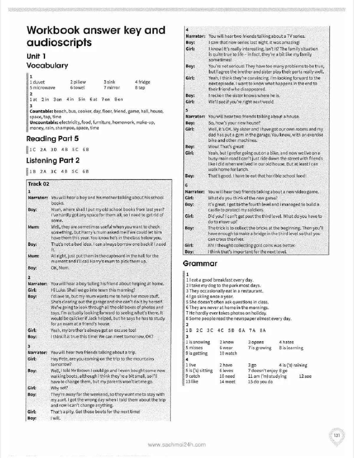 Complete Preliminary Workbook with Answers - Workbook answer key and 4 ...