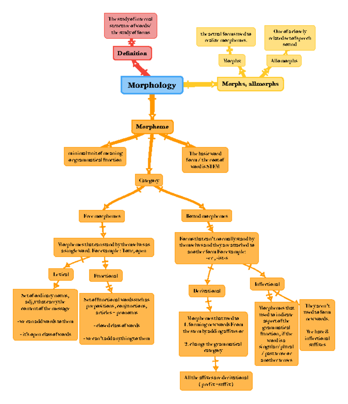 Morphology IL - Mind map - The Study of Language - Morphology ... - All ...