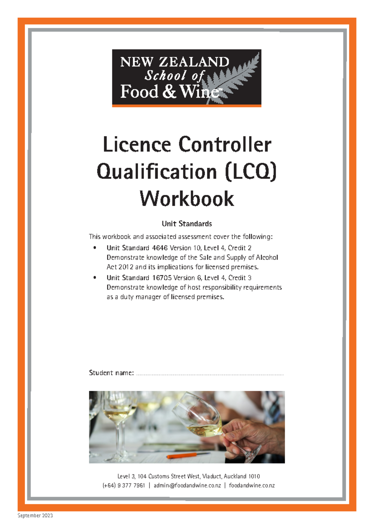 LCQ Qualification Workbook - Essential Info for License Controllers ...