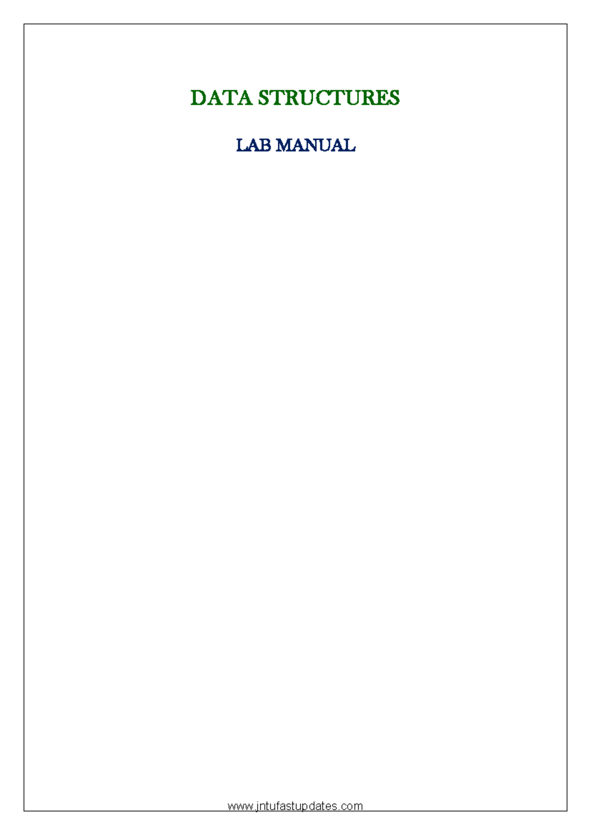 Data Structures Lab Manual - CSE Program Outcomes & Experiments - Studocu