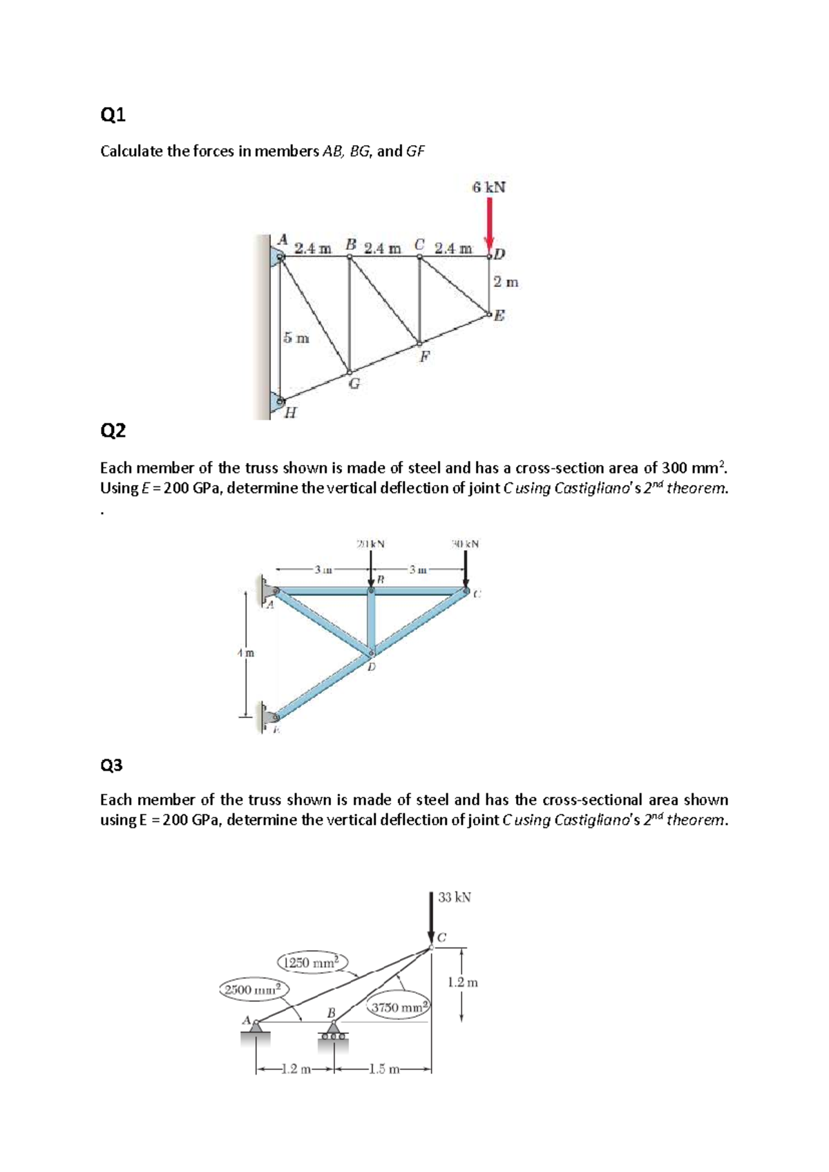 Tutorial 4: Truss Analysis Questions & Solutions (ENGR 101) - Studocu
