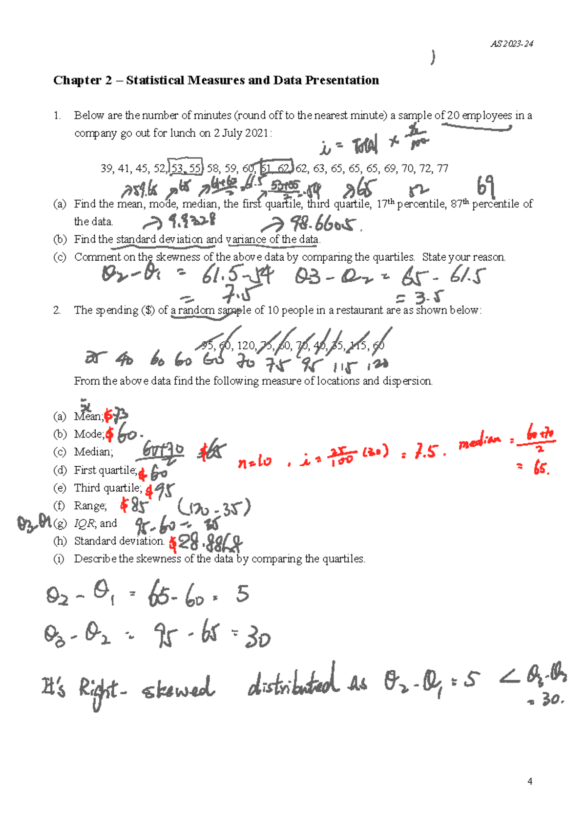 AS Exercise 23-24 5WP - self ex p4 - AS 2023 - 24 4 Chapter 2 ...